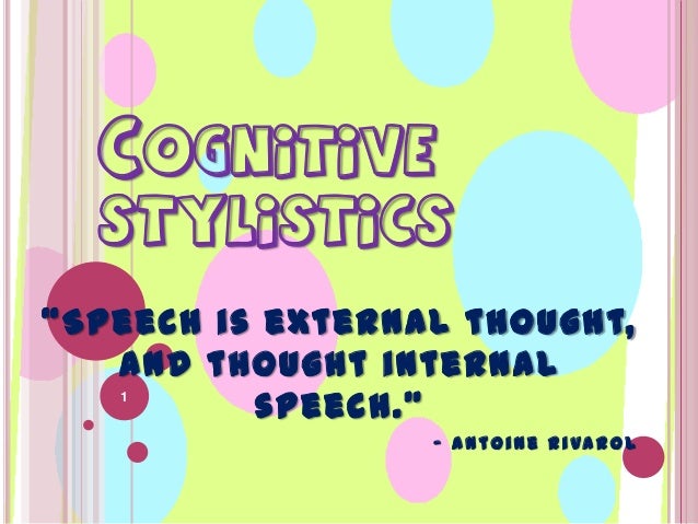 Cognitive Stylistics Pdf